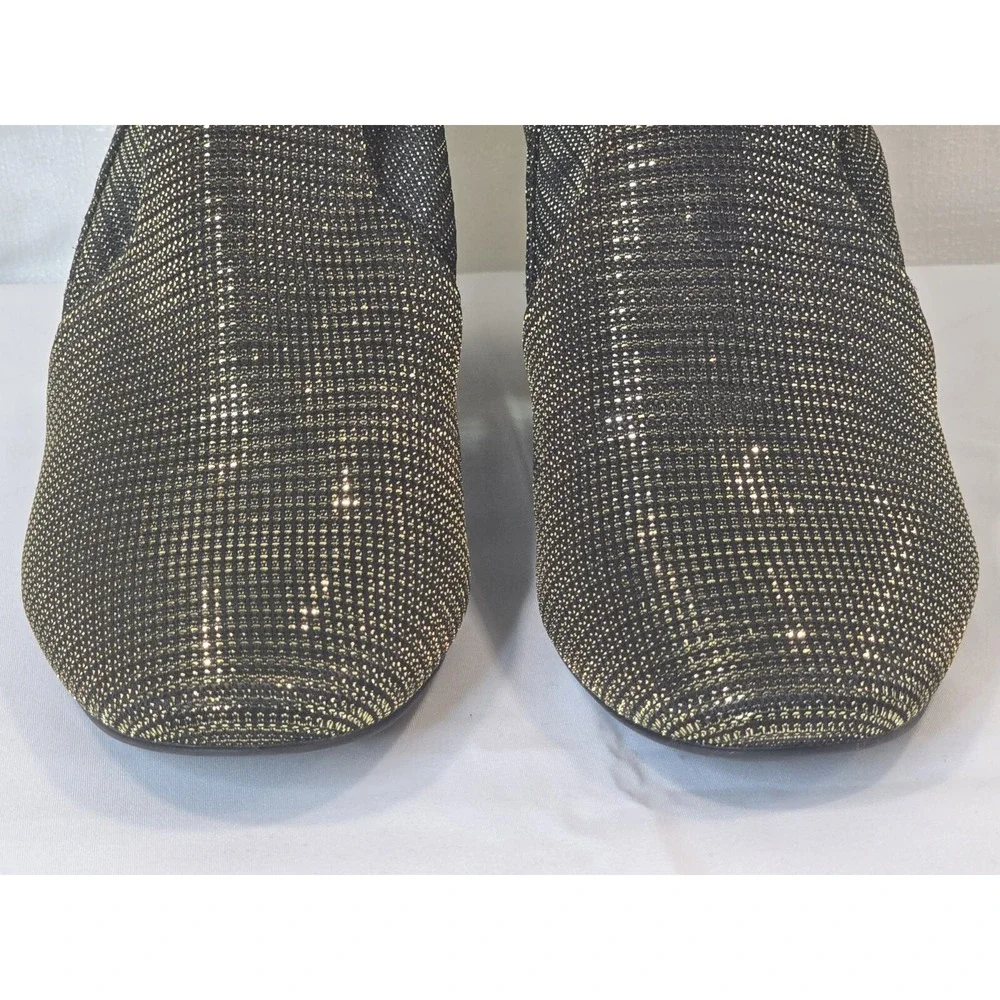 Katy Perry Block Heeled Ankle Boots The Daina Metallic Black SIZE‎ US 5 EU 35.5